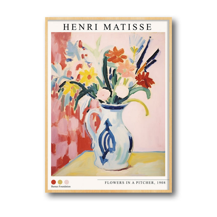 flowers-in-a-pitcher-henri-matisse canvas art - Shop art for home decor