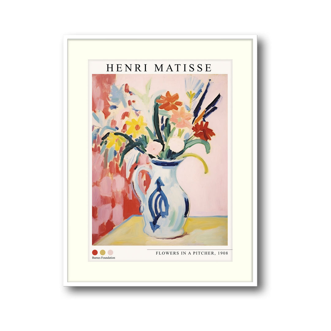 flowers-in-a-pitcher-henri-matisse canvas art - Shop art for home decor