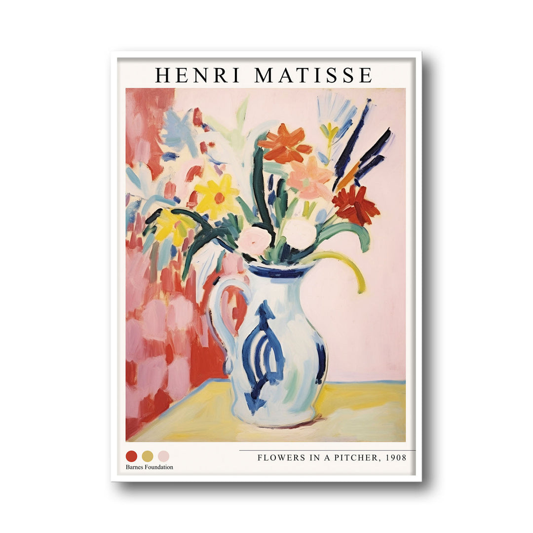 flowers-in-a-pitcher-henri-matisse canvas art - Shop art for home decor