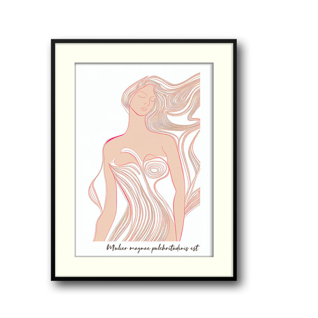 flowing-lady art print - High-quality canvas print from Raremango