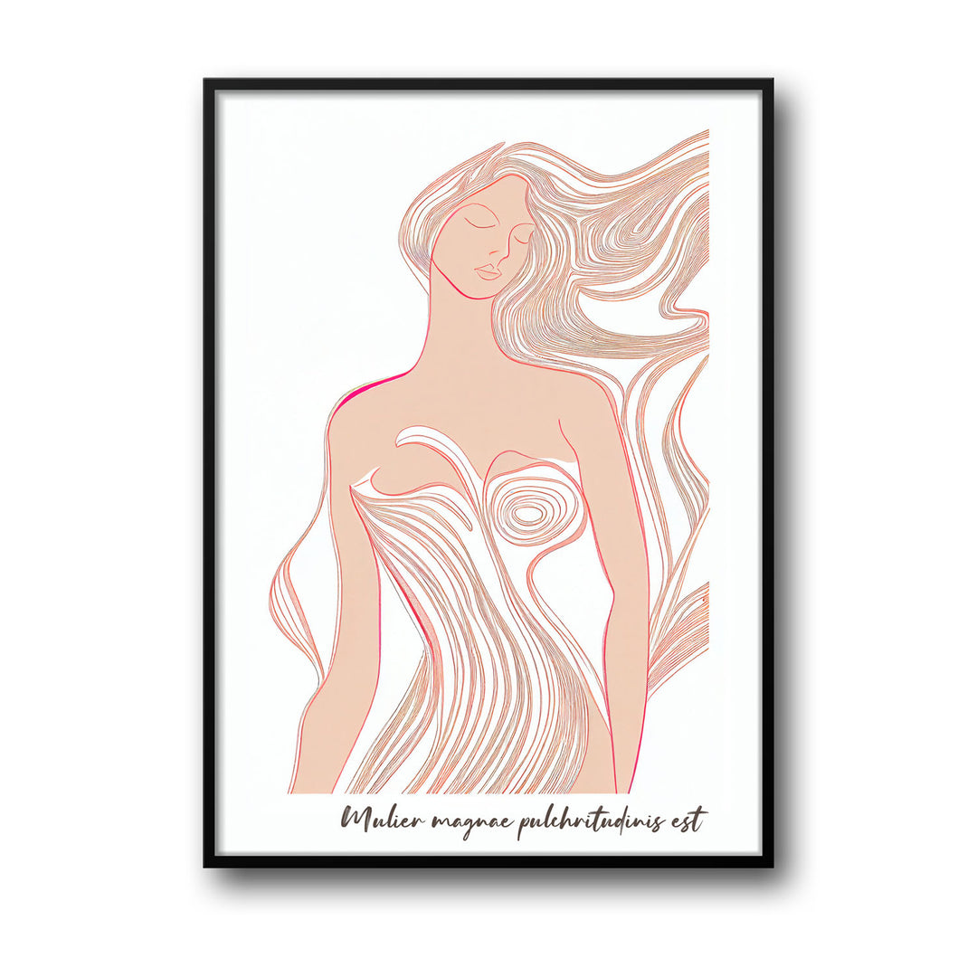 flowing-lady art print - High-quality canvas print from Raremango