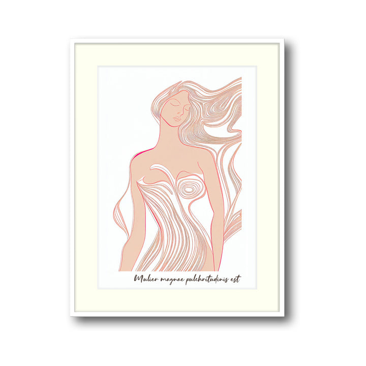 flowing-lady art print - High-quality canvas print from Raremango