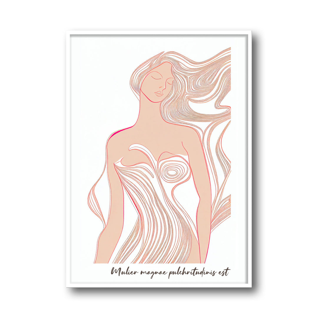 flowing-lady art print - High-quality canvas print from Raremango