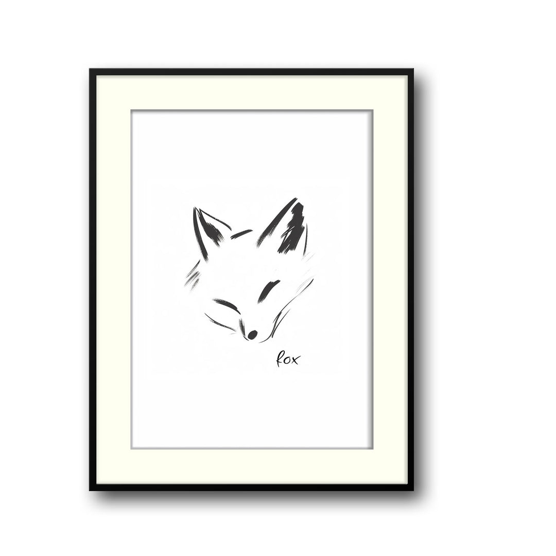 Unique fox- Beautiful framed art print available at Raremango