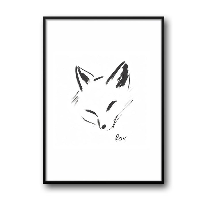 Unique fox- Beautiful framed art print available at Raremango