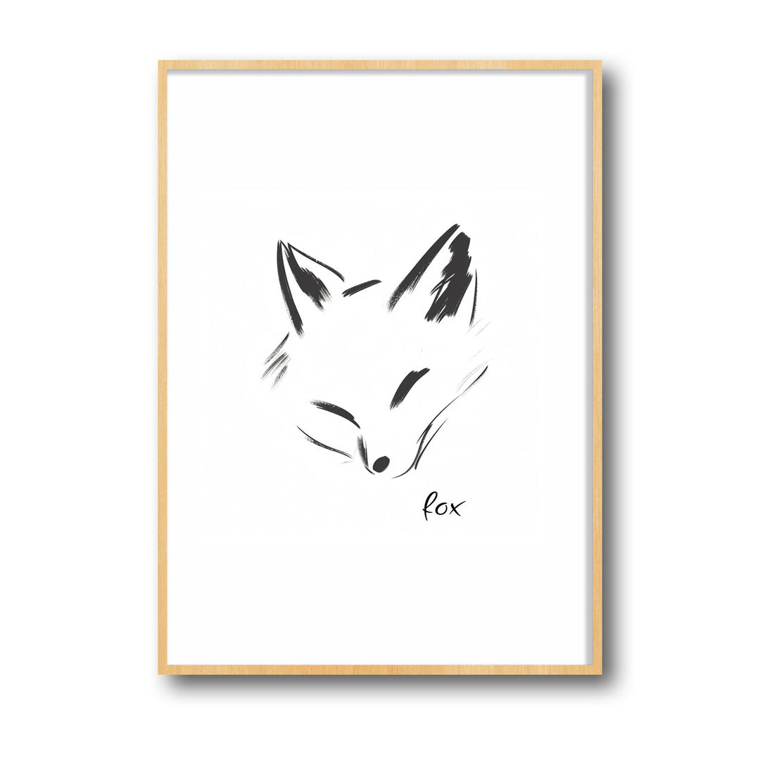 Unique fox- Beautiful framed art print available at Raremango