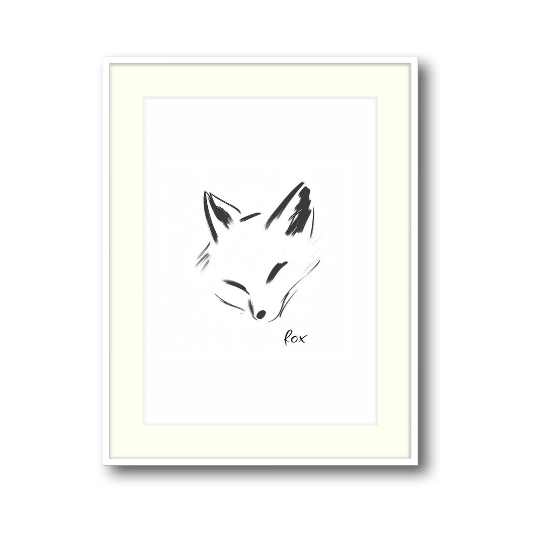 Unique fox- Beautiful framed art print available at Raremango