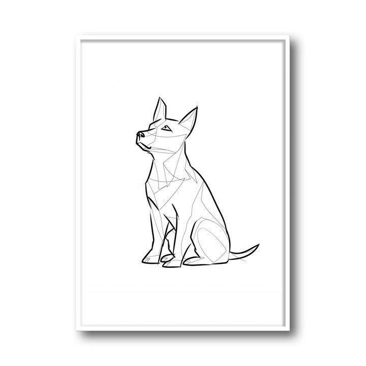 geometric-dog art print - High-quality canvas print from Raremango