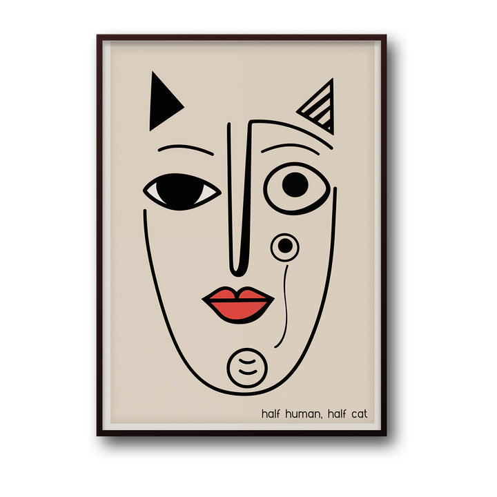 half-human-half-cat canvas art - Shop art for home decor