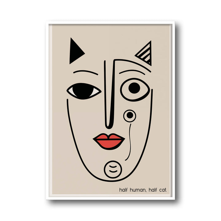 half-human-half-cat canvas art - Shop art for home decor