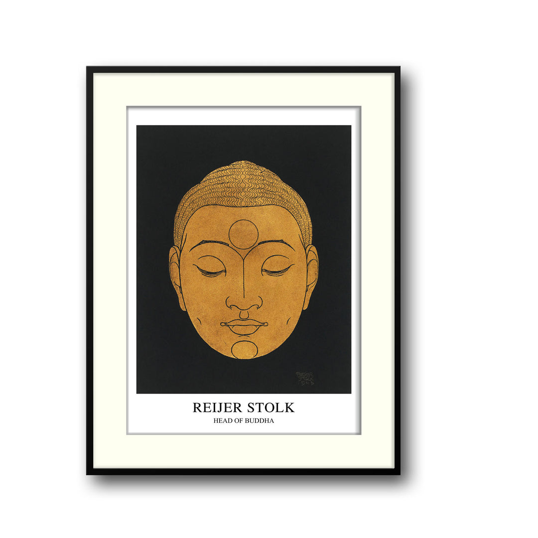 Unique head-of-a-buddha-reijer-stock- Beautiful framed art print available at Raremango