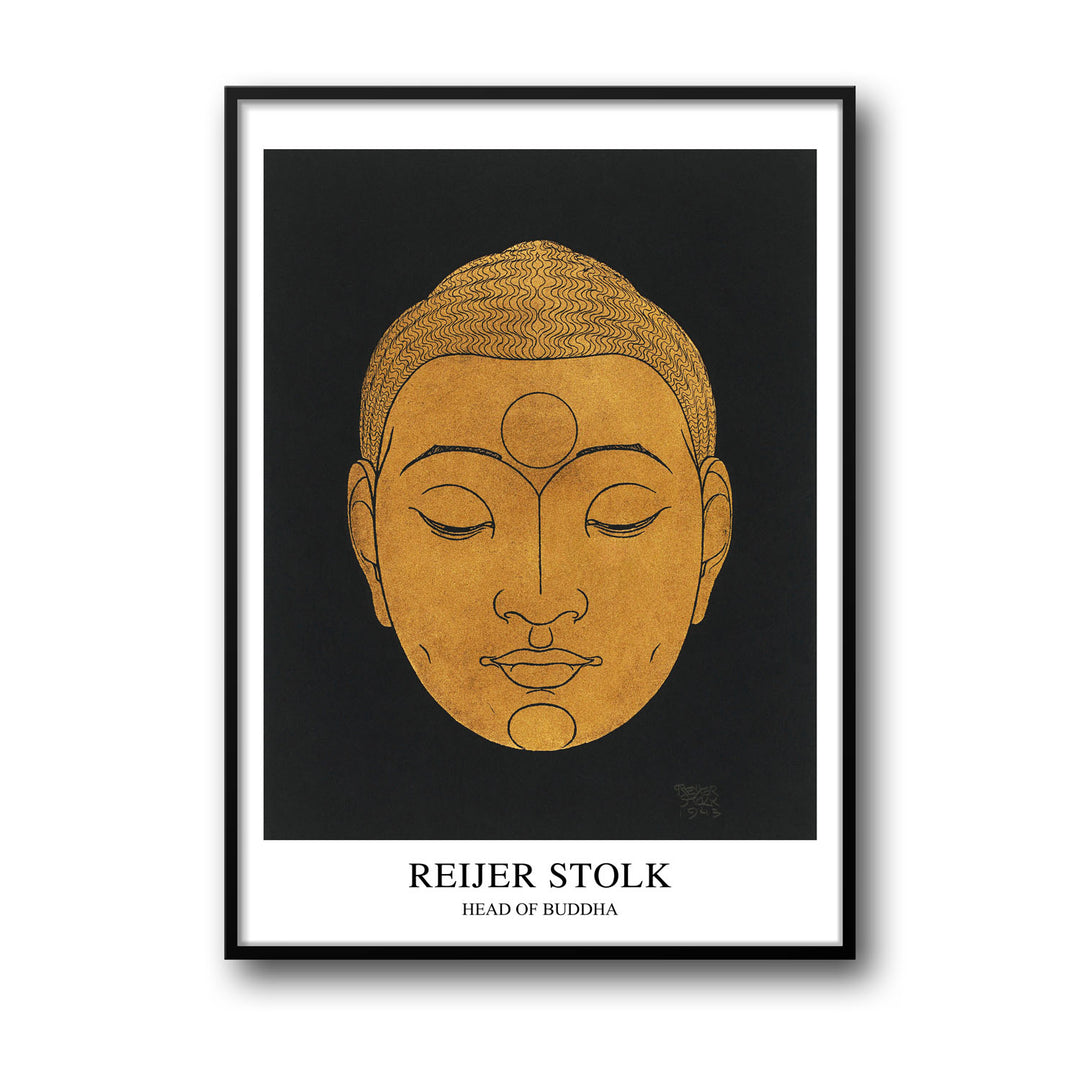 Unique head-of-a-buddha-reijer-stock- Beautiful framed art print available at Raremango