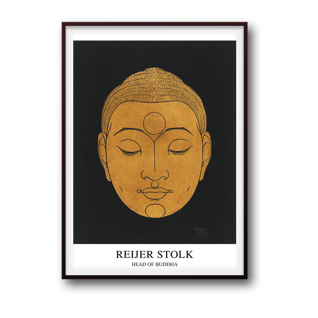 Unique head-of-a-buddha-reijer-stock- Beautiful framed art print available at Raremango