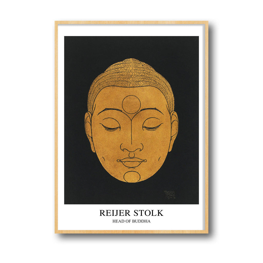 Unique head-of-a-buddha-reijer-stock- Beautiful framed art print available at Raremango