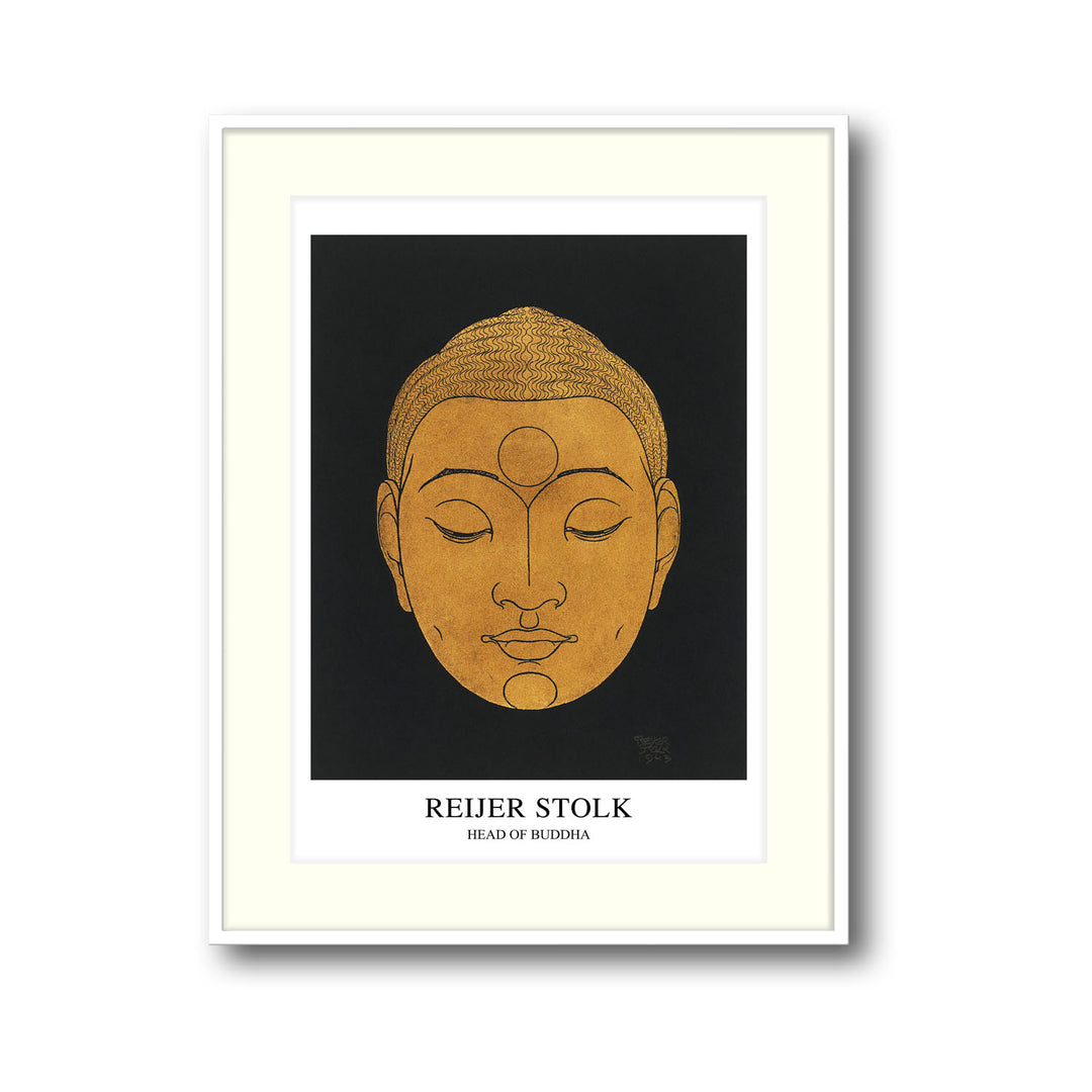 Unique head-of-a-buddha-reijer-stock- Beautiful framed art print available at Raremango