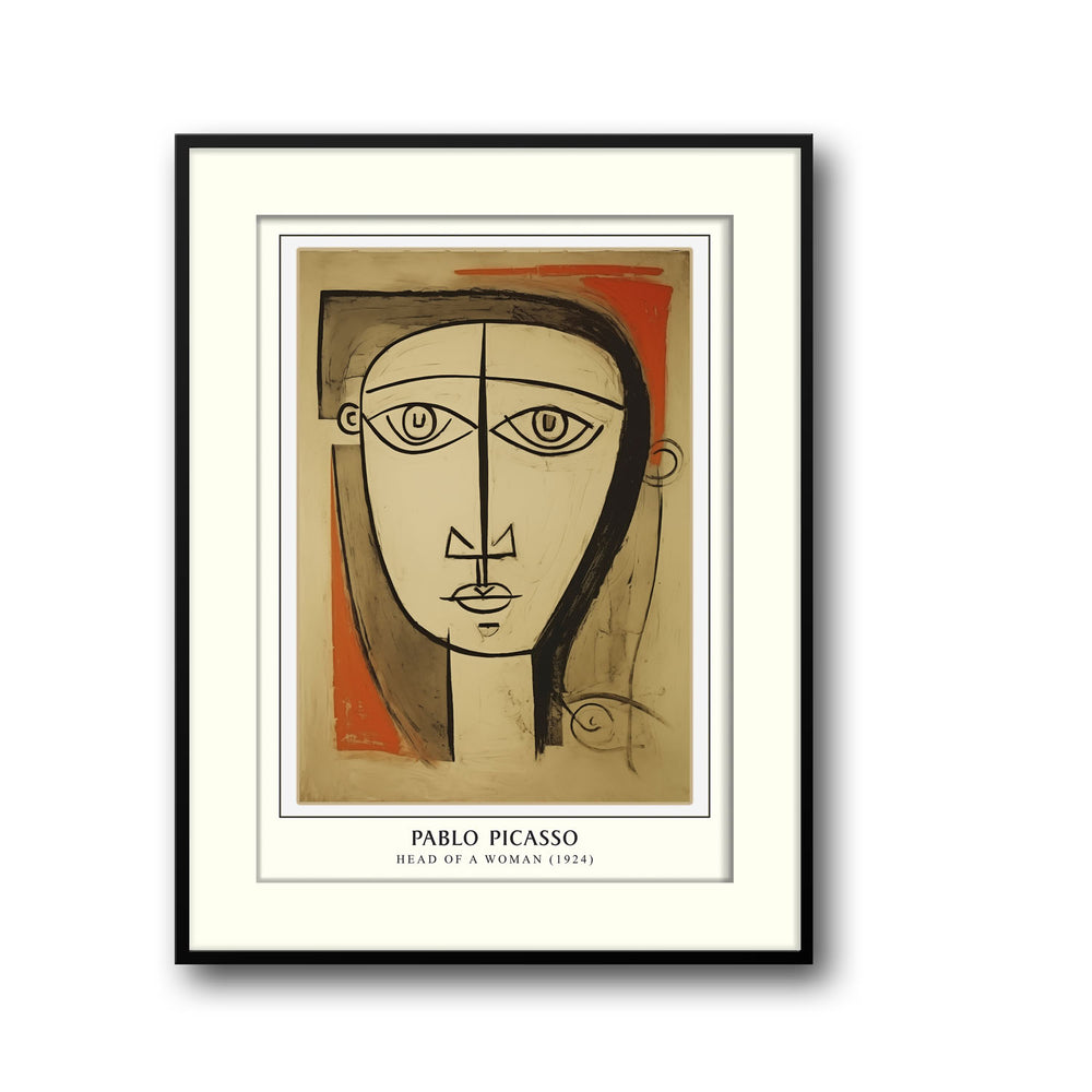 Unique head-of-a-woman-pablo-picasso- Beautiful framed art print available at Raremango