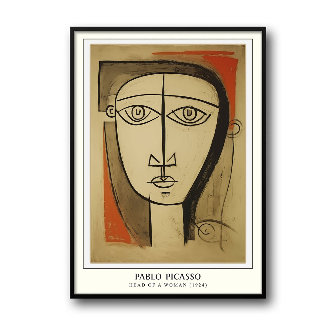 Unique head-of-a-woman-pablo-picasso- Beautiful framed art print available at Raremango