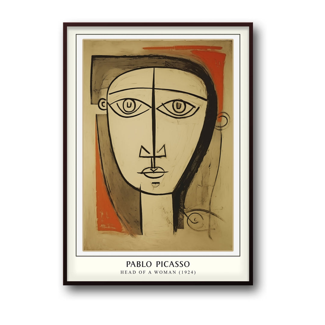 Unique head-of-a-woman-pablo-picasso- Beautiful framed art print available at Raremango