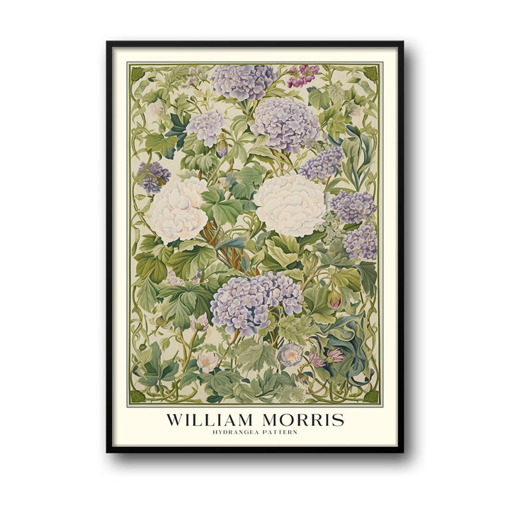 Unique hydrangea-william-morris- Beautiful framed art print available at Raremango