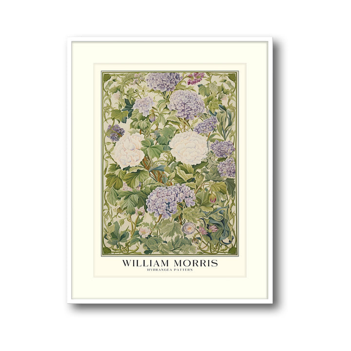 Unique hydrangea-william-morris- Beautiful framed art print available at Raremango