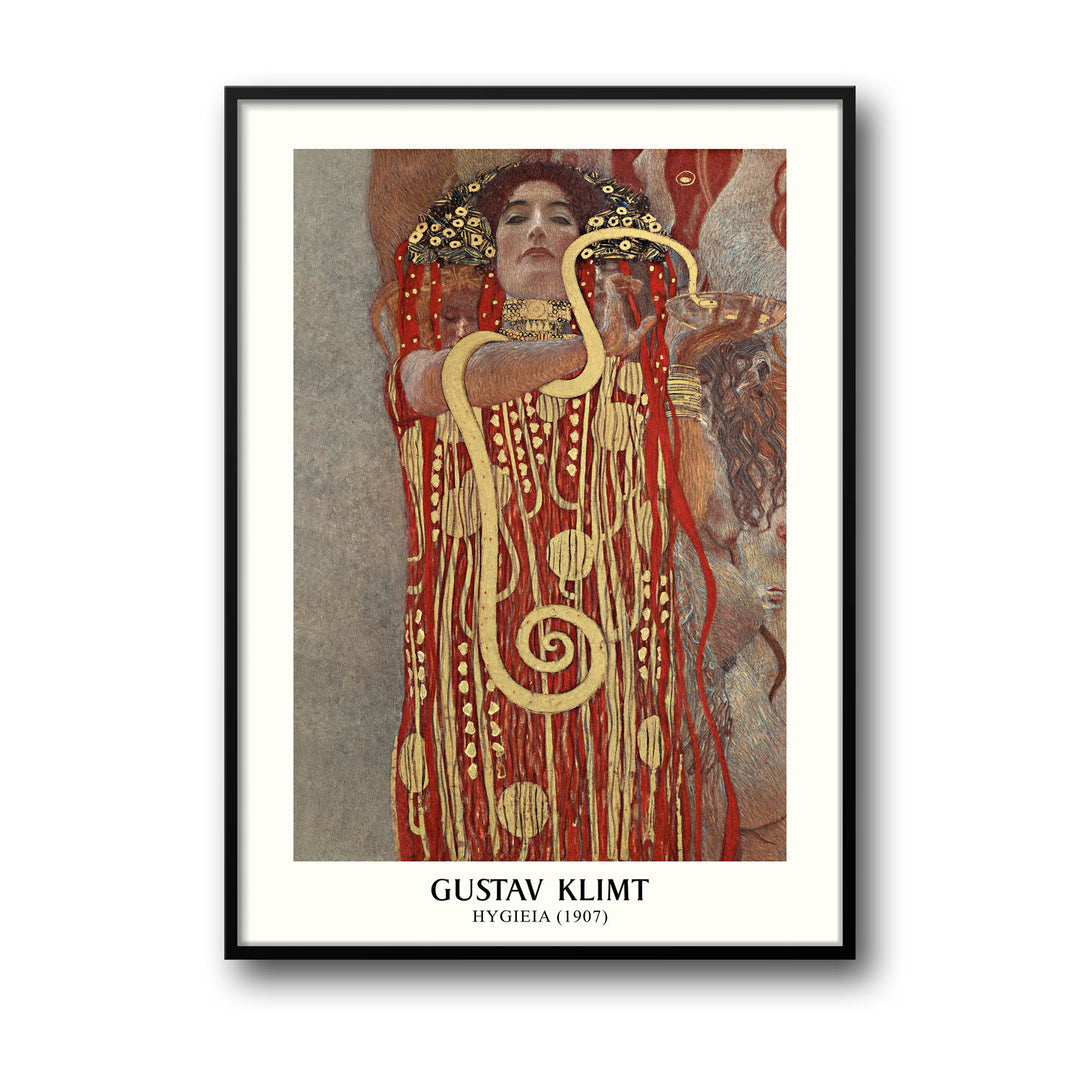 Unique hygieia-gustav-klimt- Beautiful framed art print available at Raremango