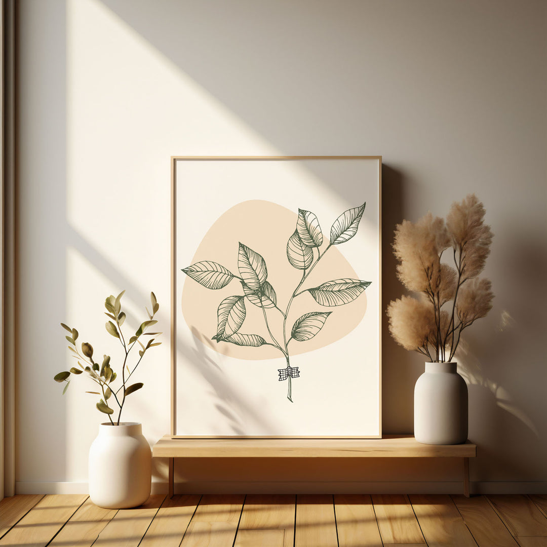 botanical-melody-b  Elegant framed art print in a beautiful frame