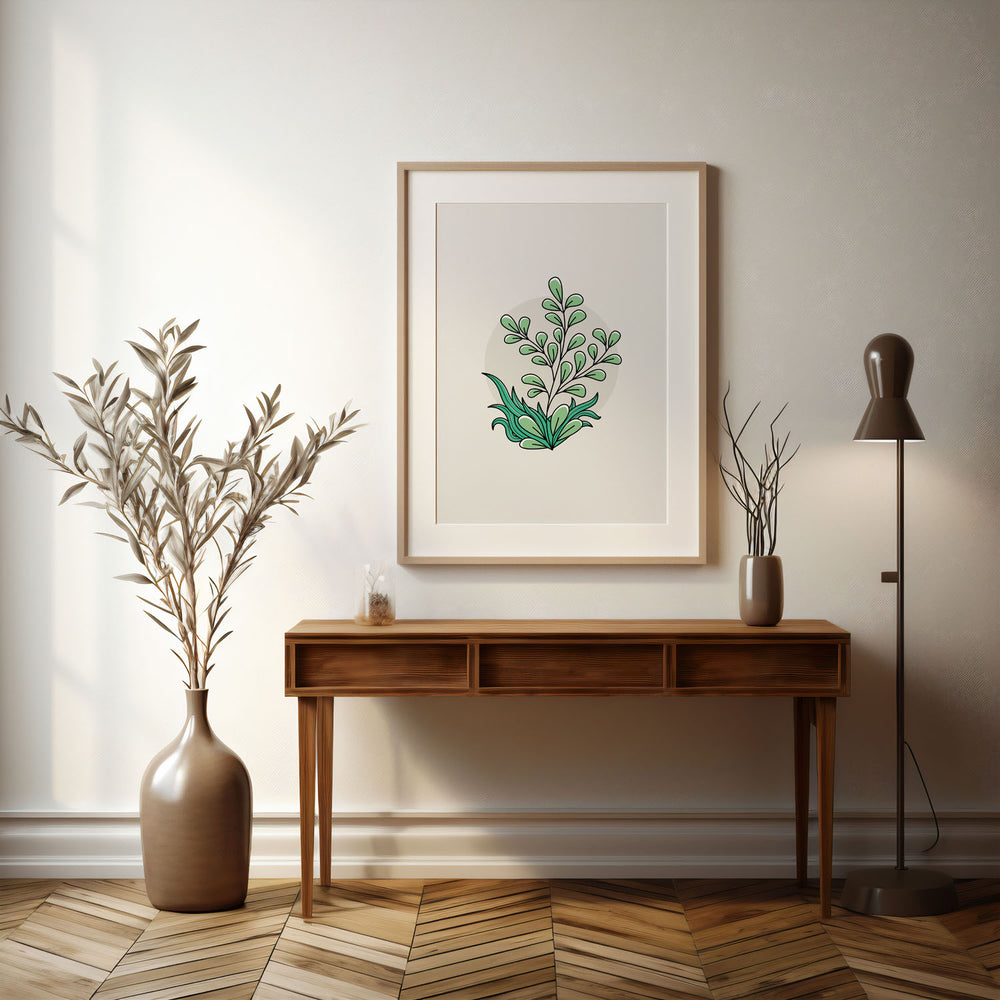 green-oasis-b  Elegant framed art print in a beautiful frame