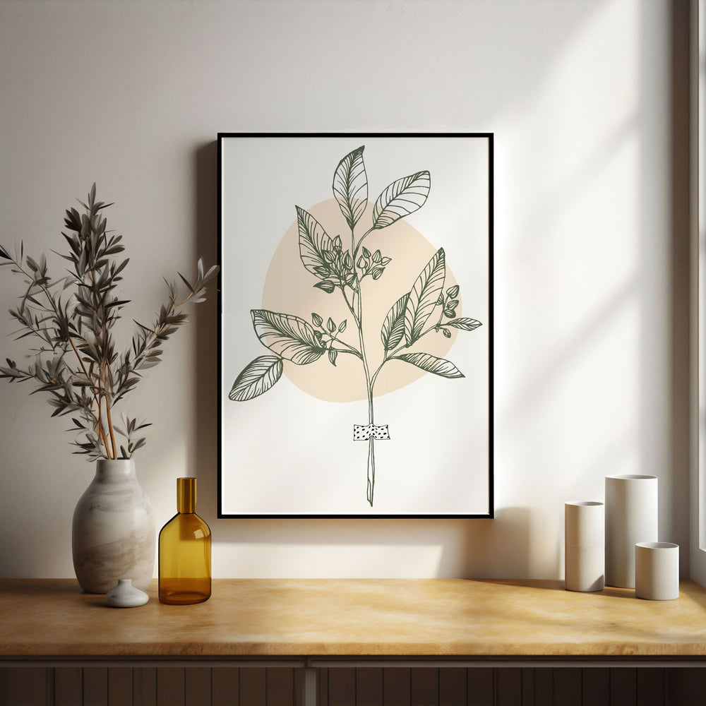 botanical-melody-a  Elegant framed art print in a beautiful frame