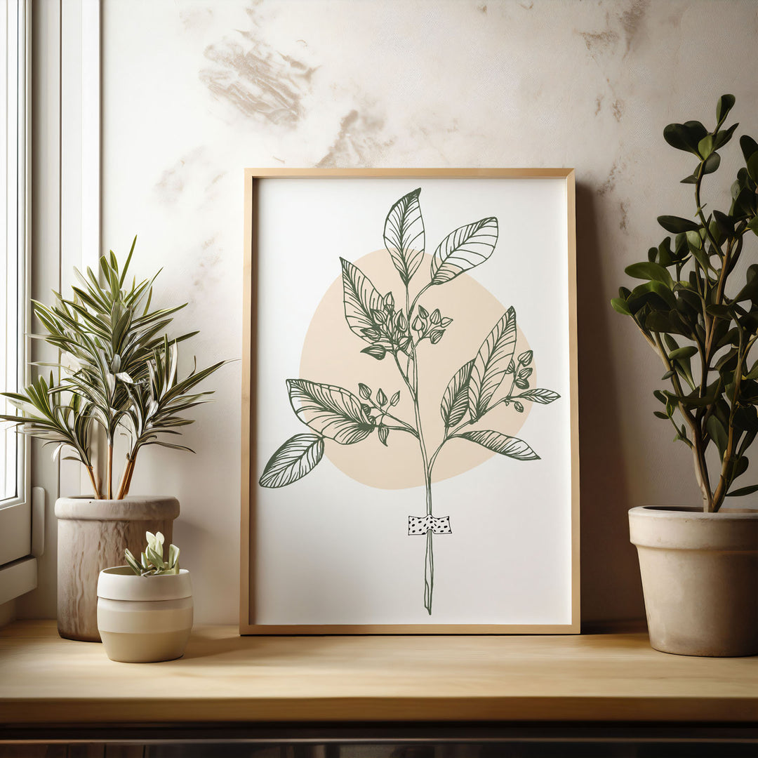 botanical-melody-a  Elegant framed art print in a beautiful frame