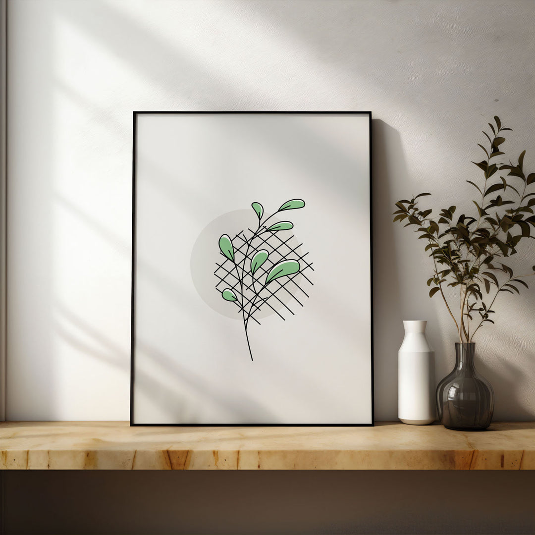 green-oasis-a  Elegant framed art print in a beautiful frame