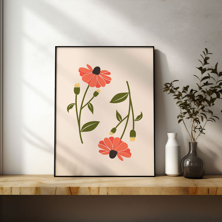 floral-symphony-a  Elegant framed art print in a beautiful frame