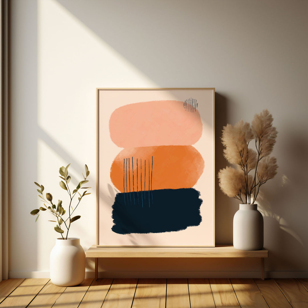 abstract-sunlit-hues-b  Elegant framed art print in a beautiful frame