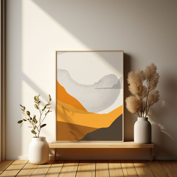 abstract-landscapes-of-gold-b  Elegant framed art print in a beautiful frame