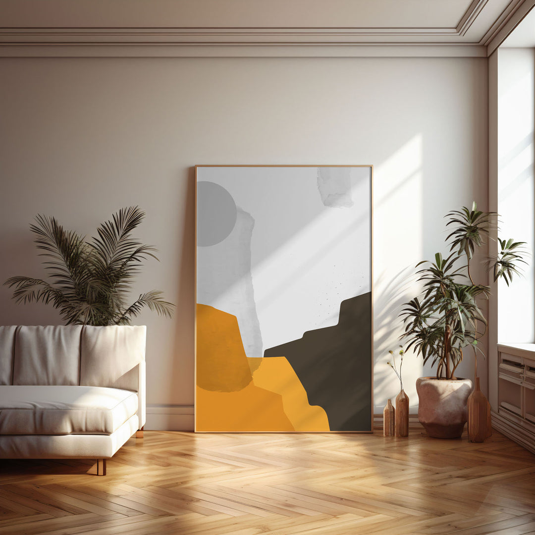 abstract-landscapes-of-gold-c  Elegant framed art print in a beautiful frame