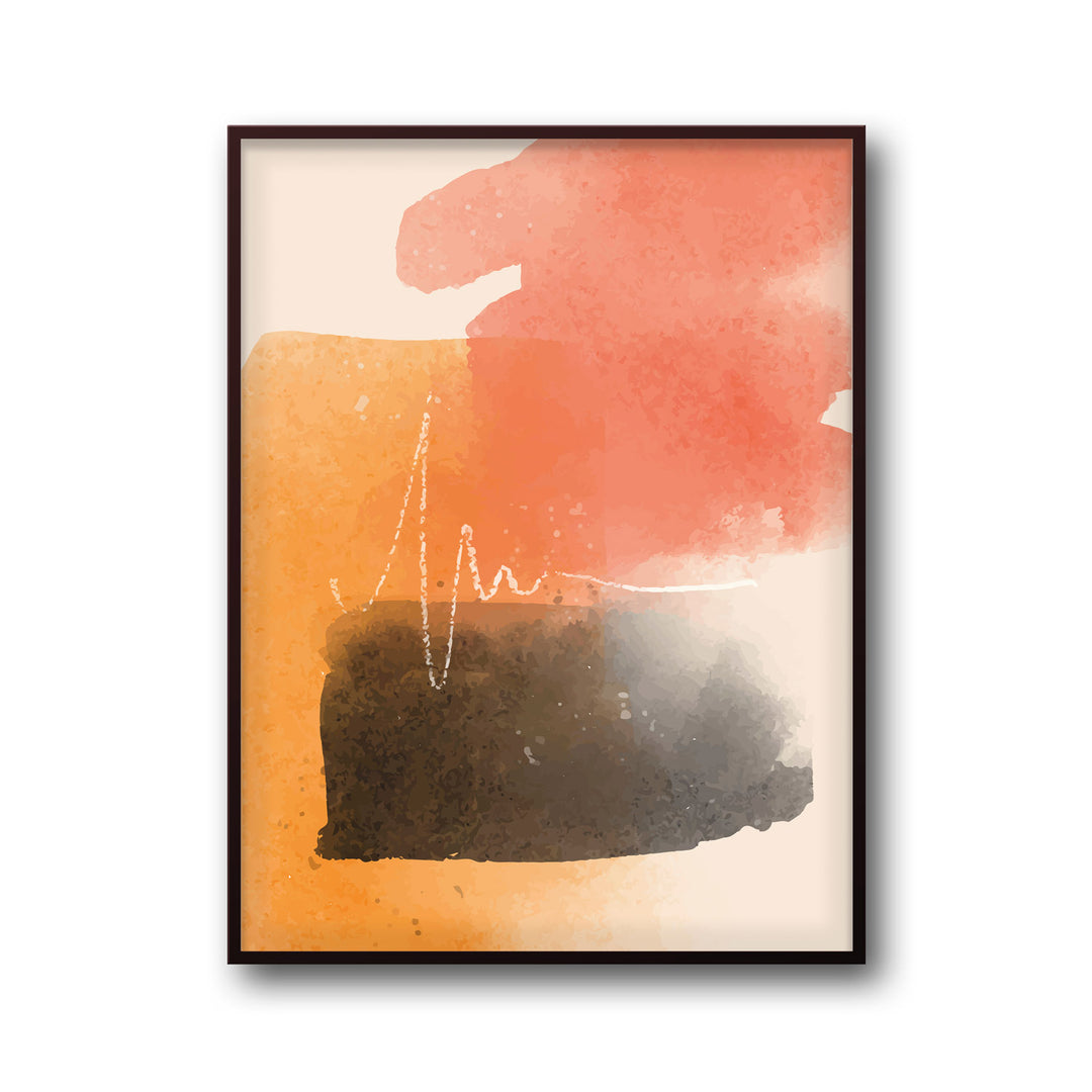 abstract-golden-glow-a  Elegant framed art print in a beautiful frame