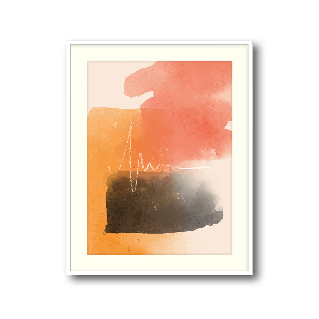 abstract-golden-glow-a  Elegant framed art print in a beautiful frame