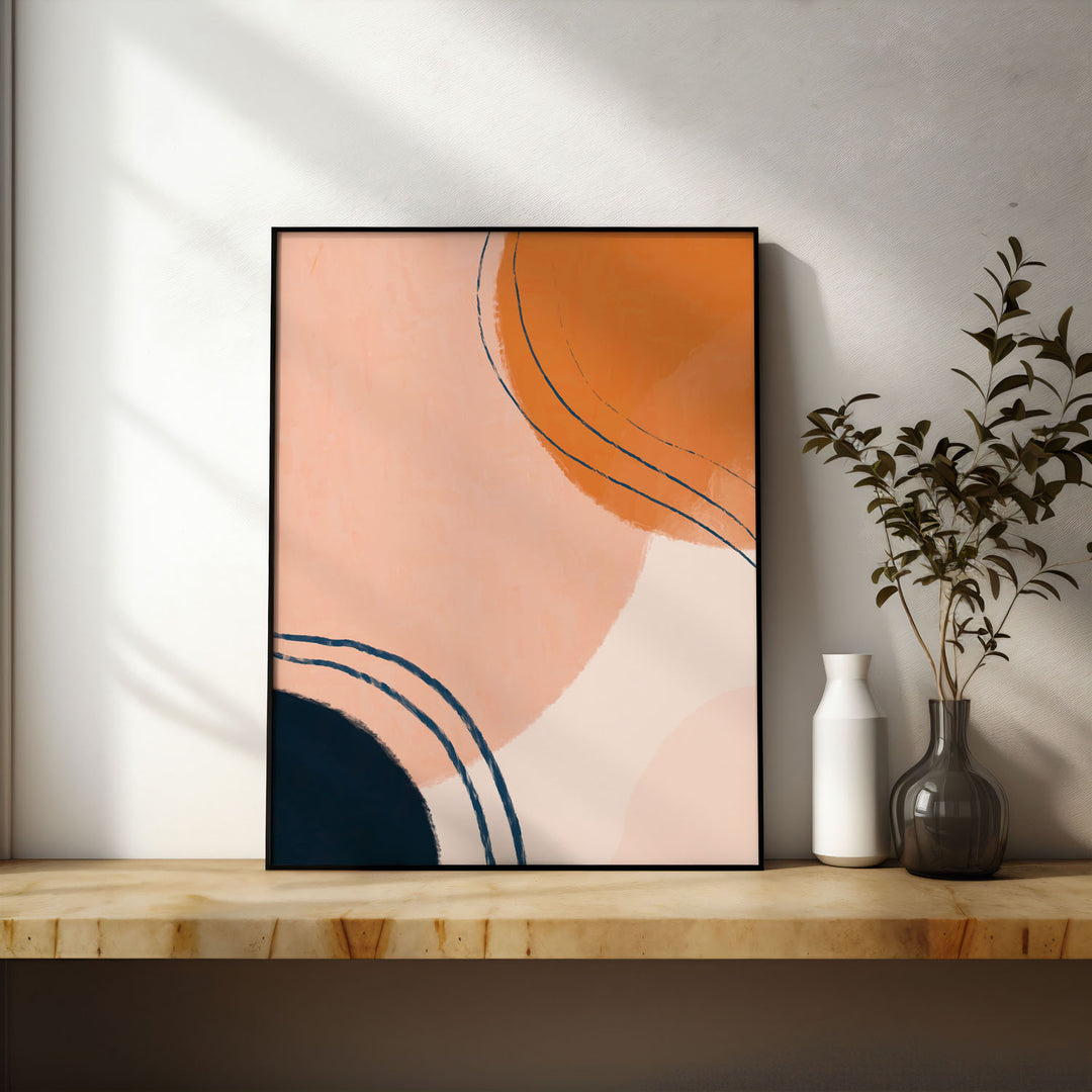 abstract-sunlit-hues-a  Elegant framed art print in a beautiful frame