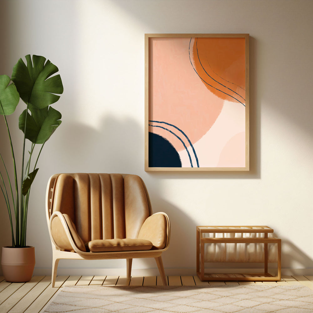 abstract-sunlit-hues-a  Elegant framed art print in a beautiful frame