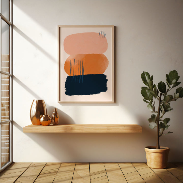 abstract-sunlit-hues-b  Elegant framed art print in a beautiful frame