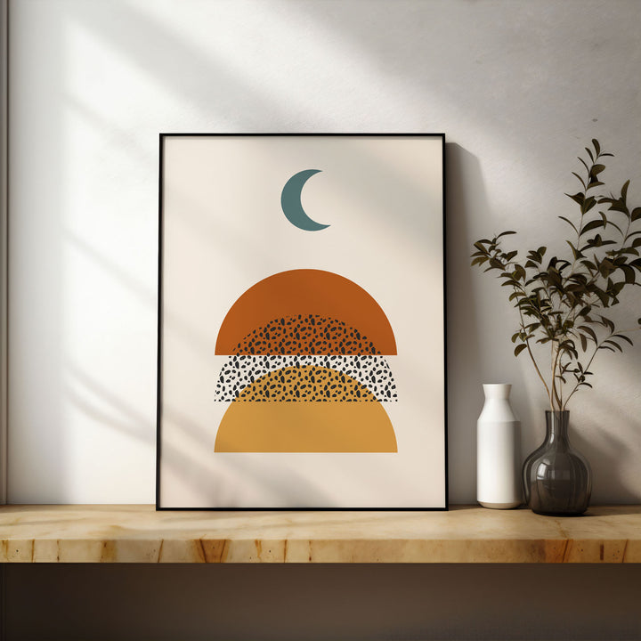 boho-sunlit-refuge-a  Elegant framed art print in a beautiful frame