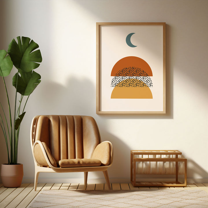 boho-sunlit-refuge-a  Elegant framed art print in a beautiful frame