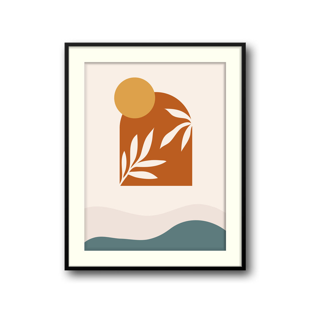 boho-sunlit-refuge-b  Elegant framed art print in a beautiful frame