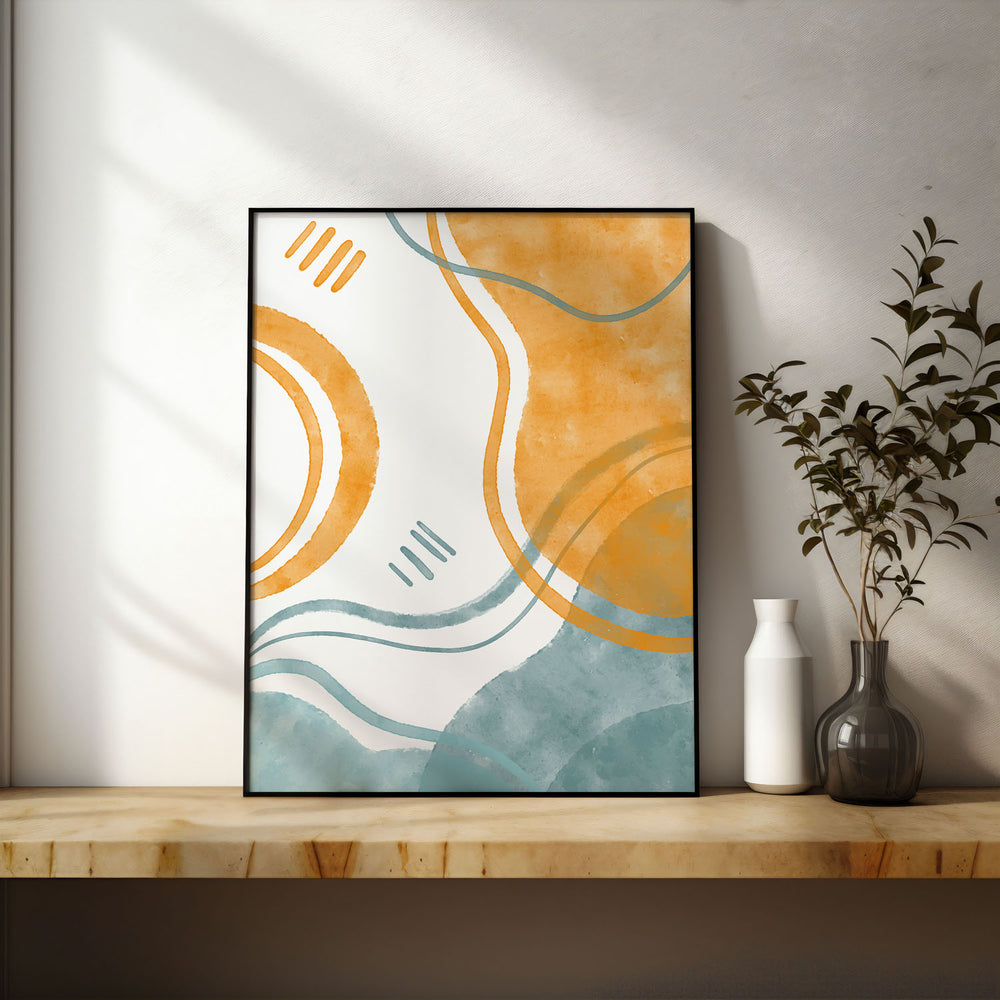 sunlit-oasis-a  Elegant framed art print in a beautiful frame