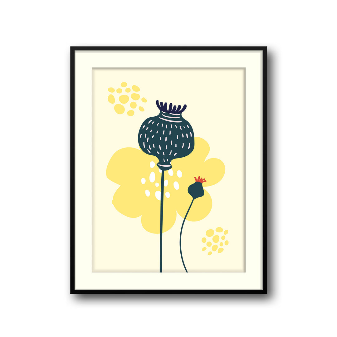 sunlit-botanic-tranquility-a  Elegant framed art print in a beautiful frame