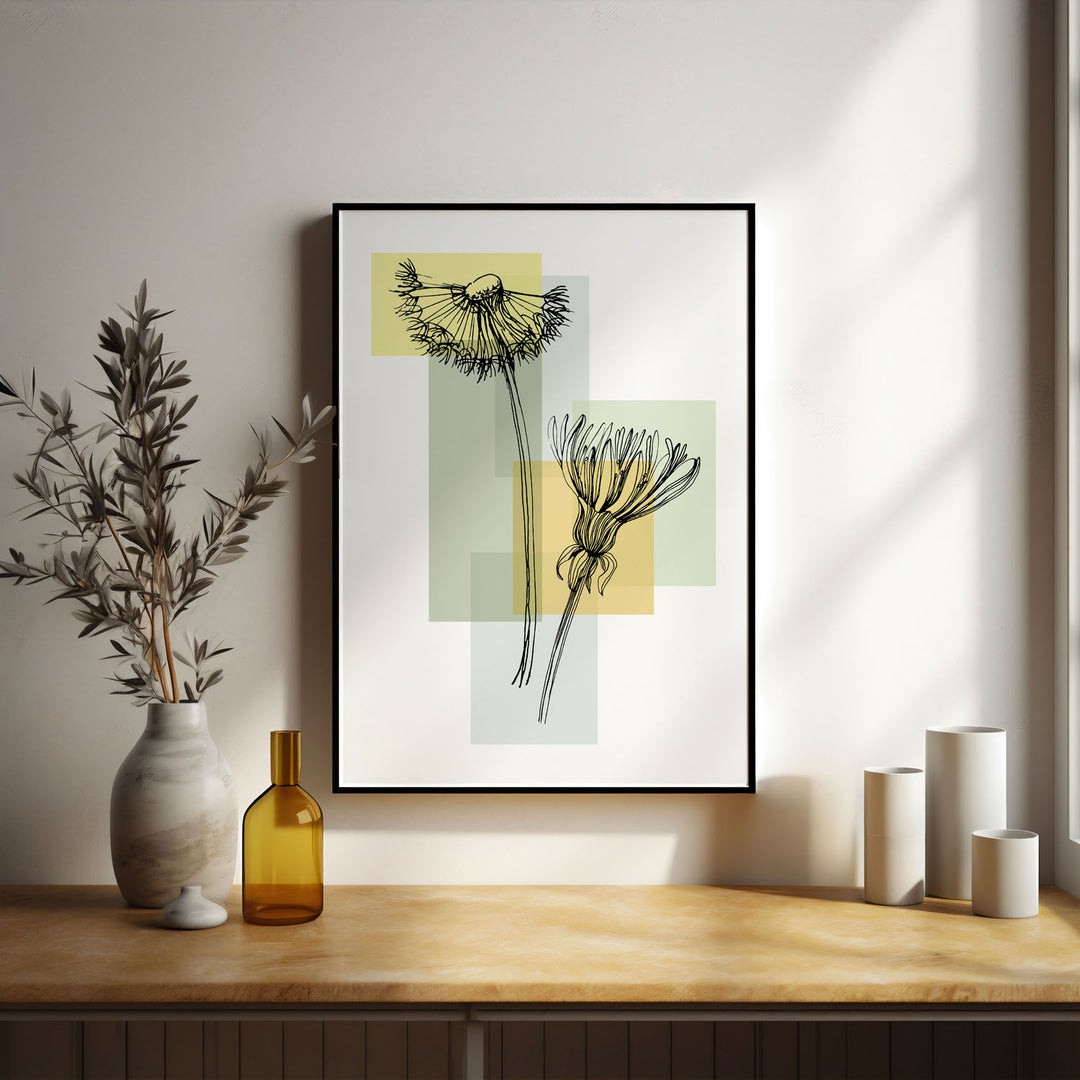 botanic-bloom-b High-quality framed print at Raremango