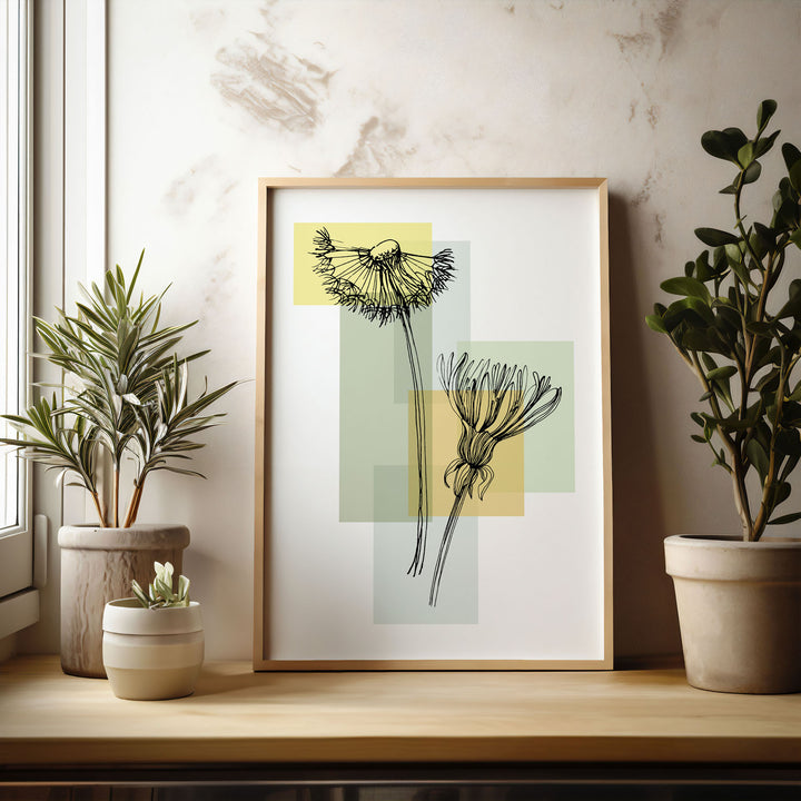 botanic-bloom-b High-quality framed print at Raremango