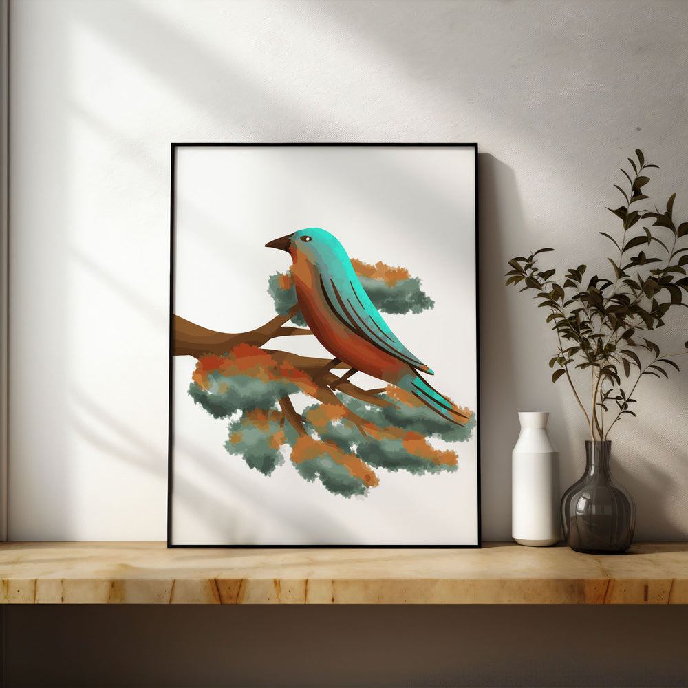 prismatic-feathers-a High-quality framed print at Raremango