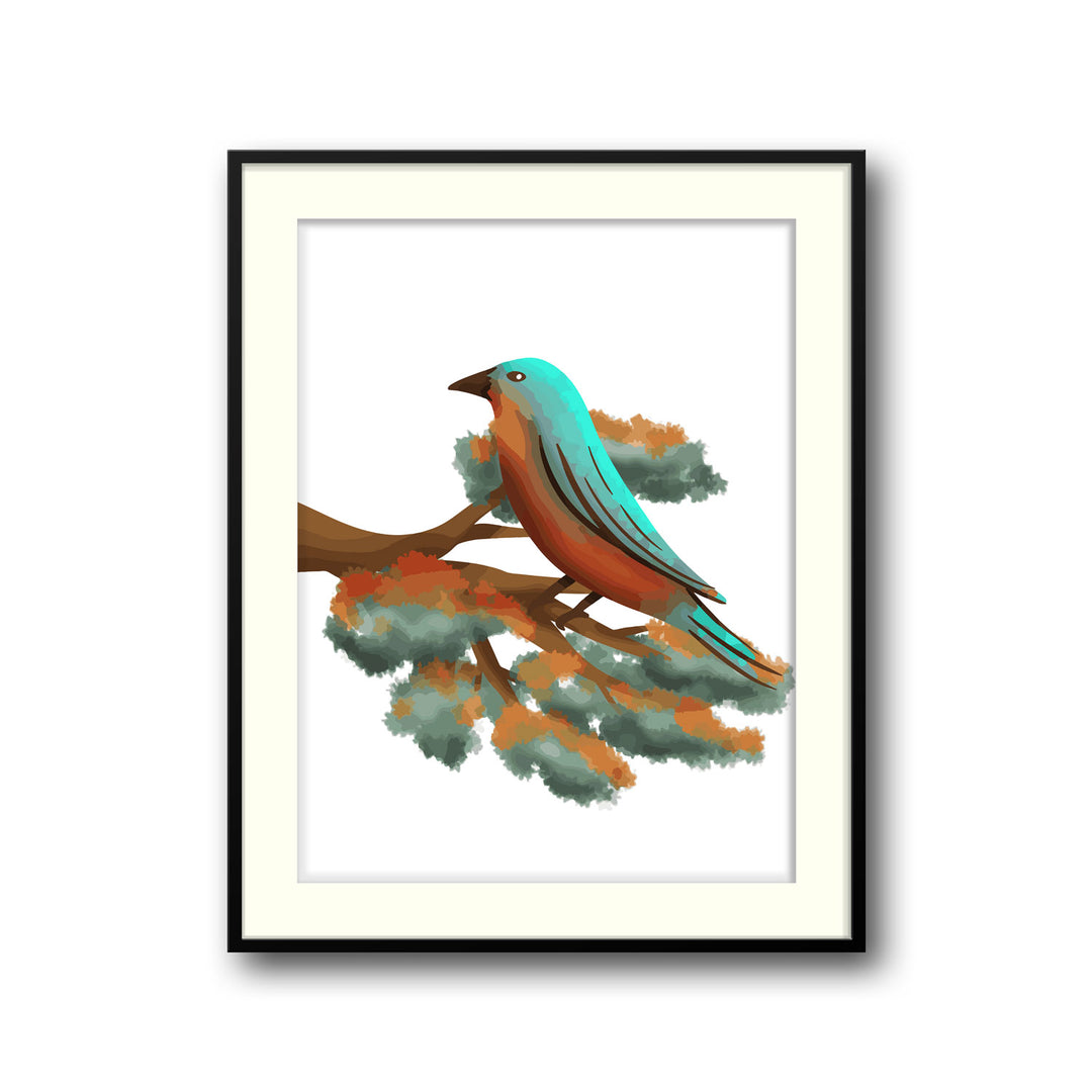 prismatic-feathers-a High-quality framed print at Raremango