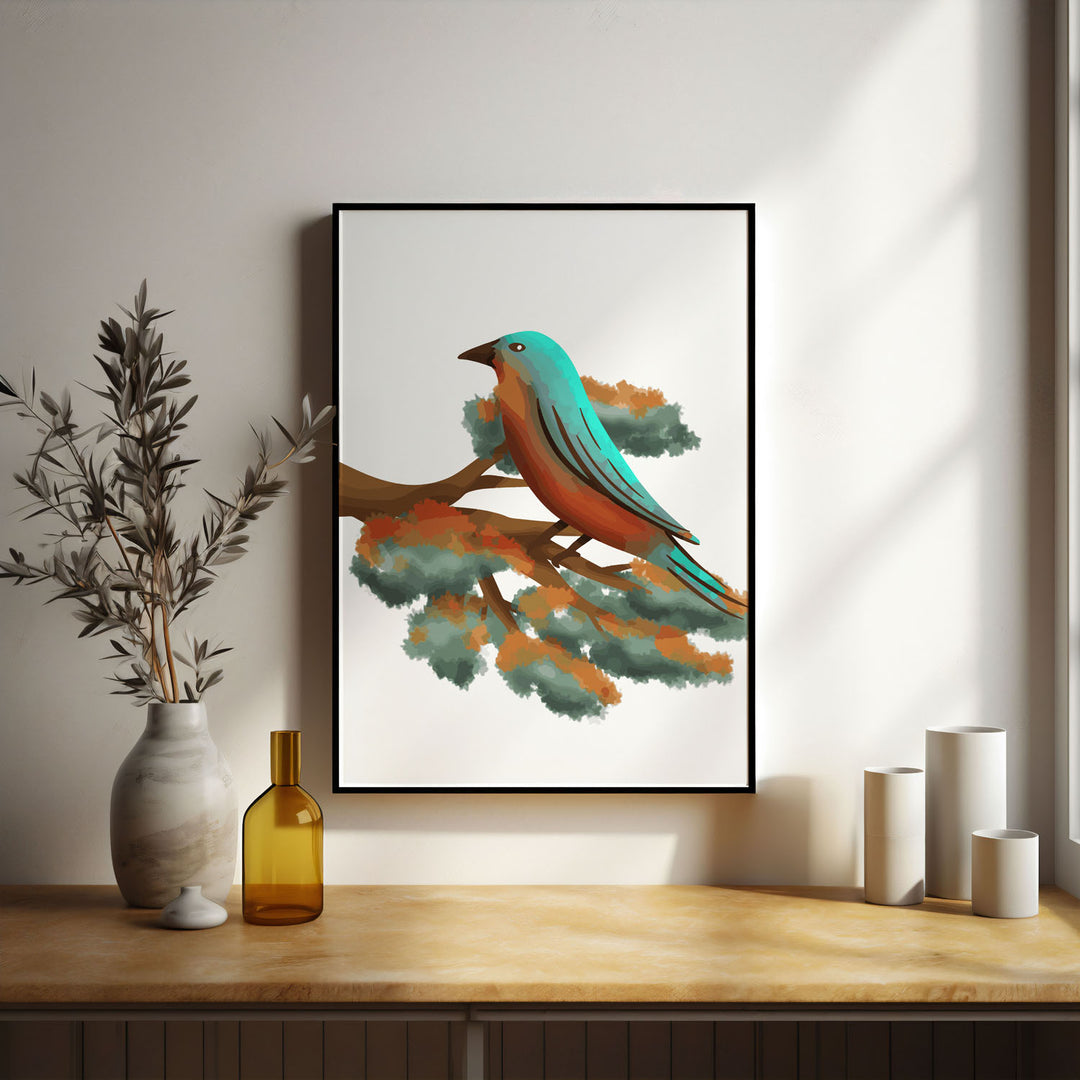 prismatic-feathers-a High-quality framed print at Raremango