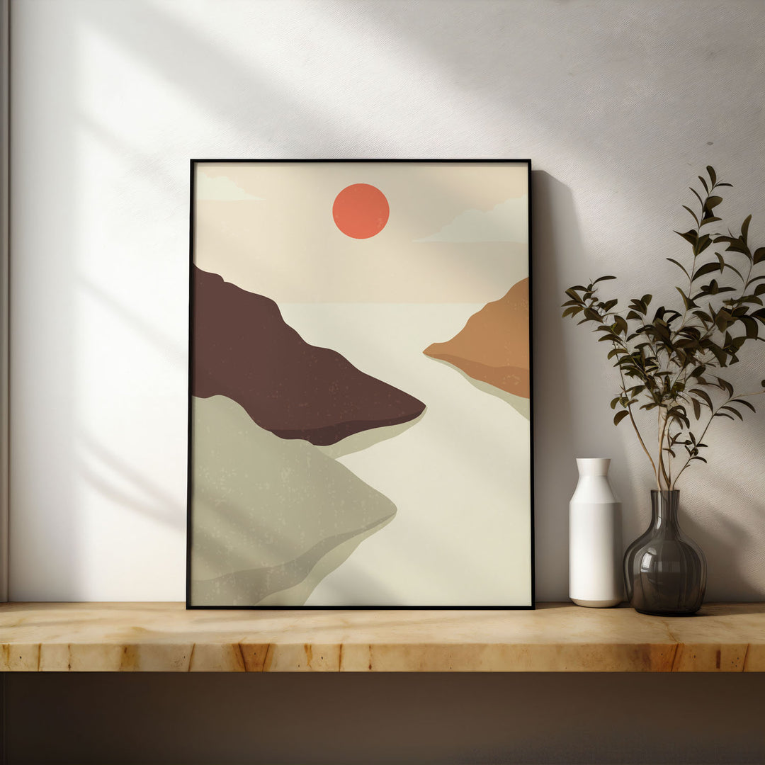 crimson-horizon-a High-quality framed print at Raremango